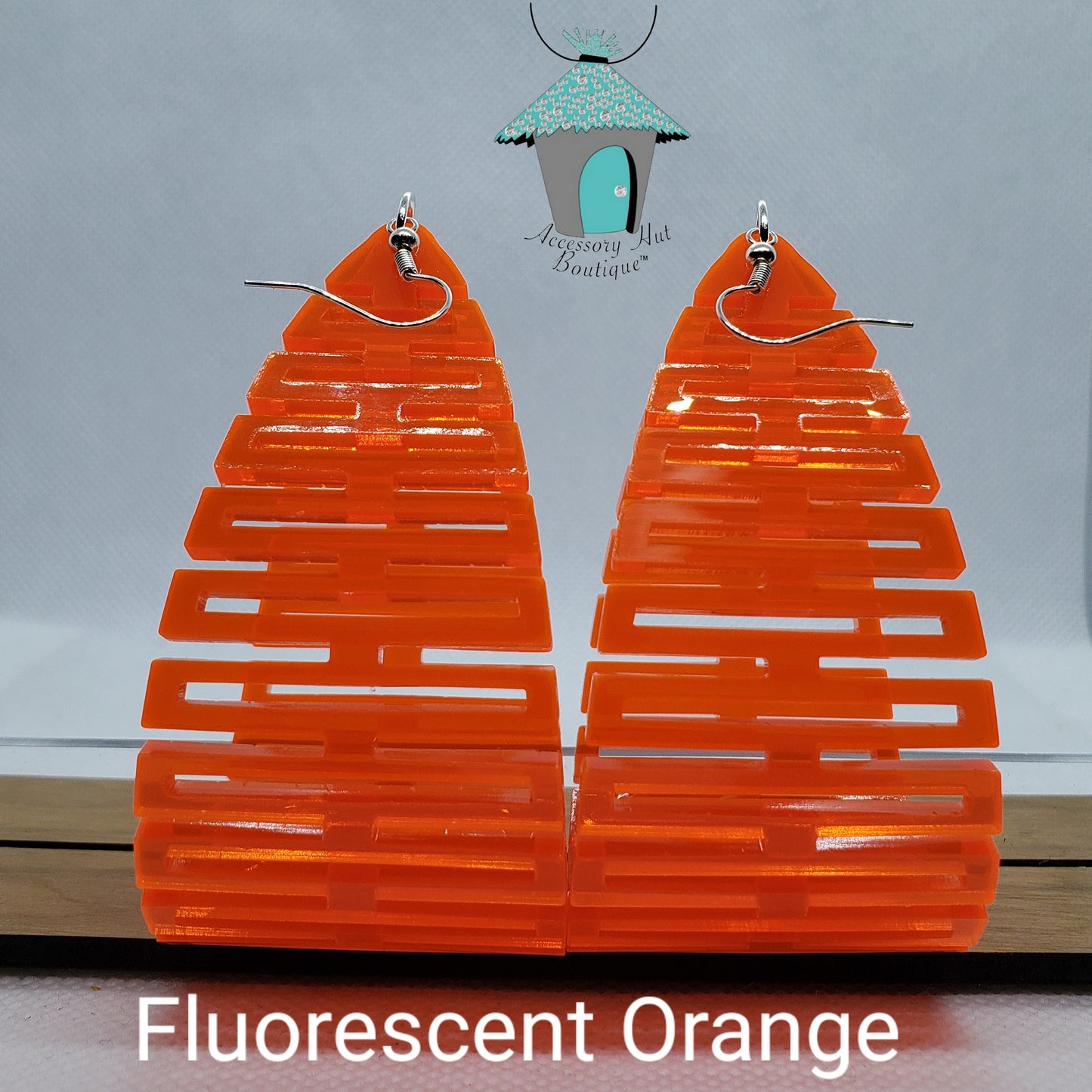 Handcrafted Curvy Acrylic Hoop Earrings