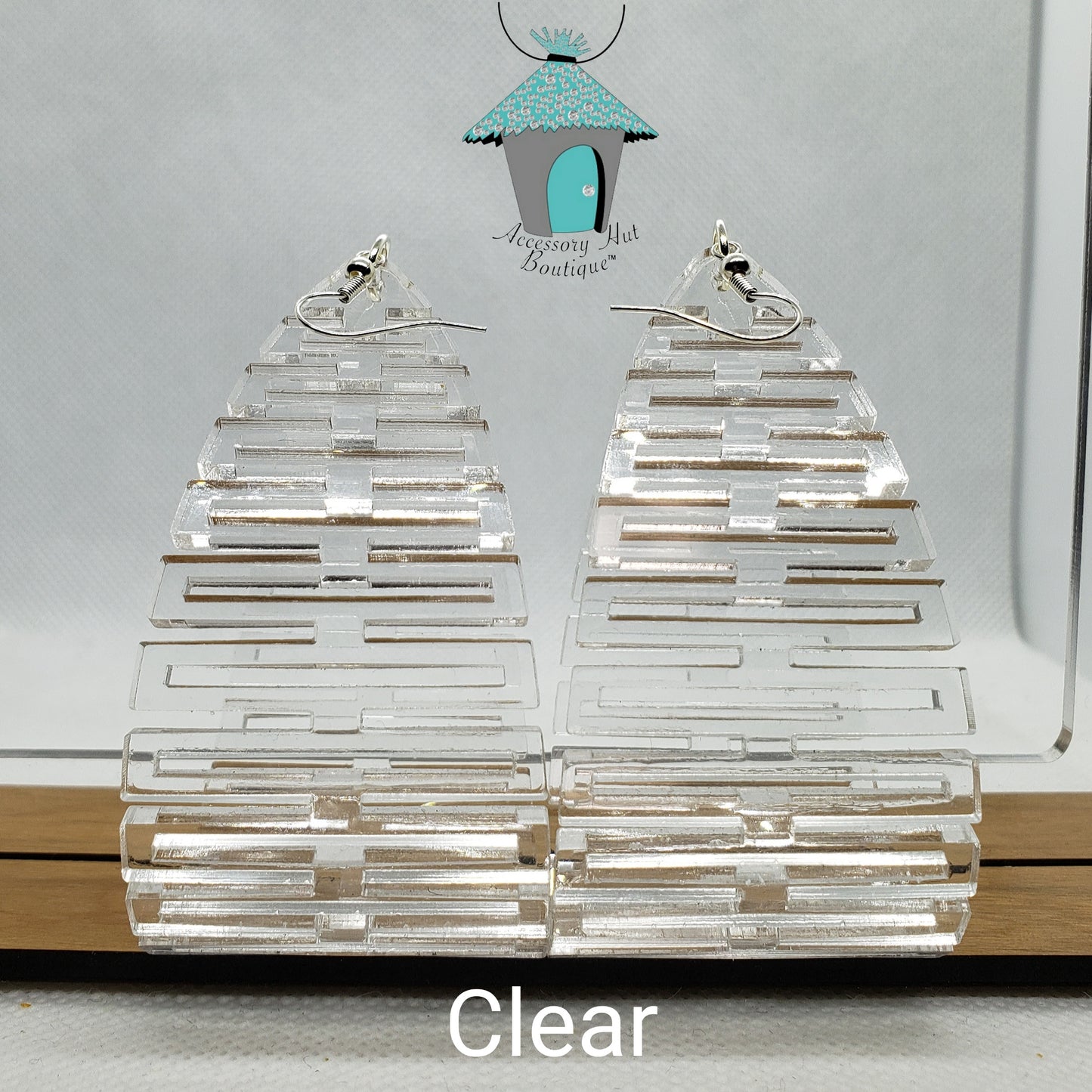 Handcrafted Curvy Acrylic Hoop Earrings