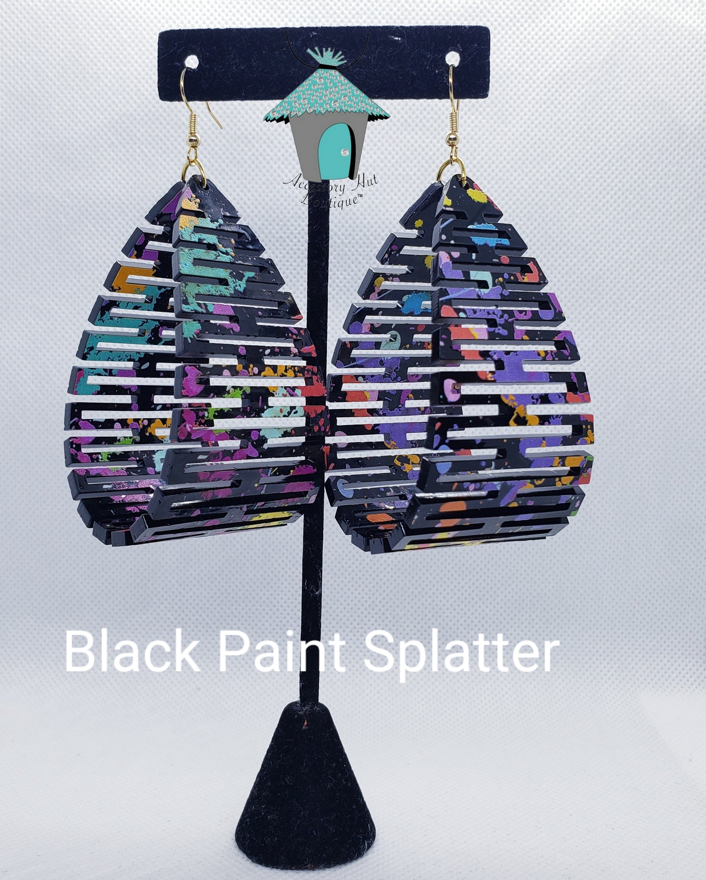 Handcrafted Curvy Acrylic Hoop Earrings