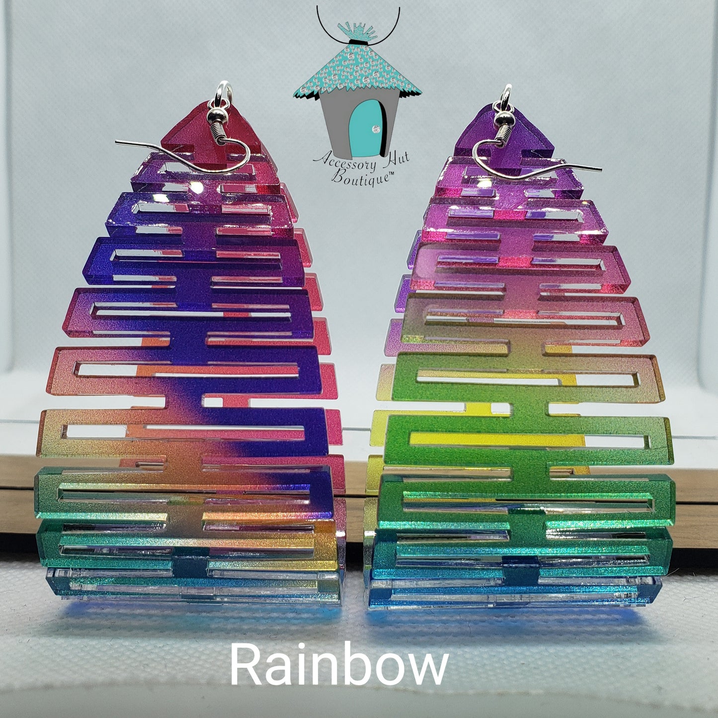 Handcrafted Curvy Acrylic Hoop Earrings