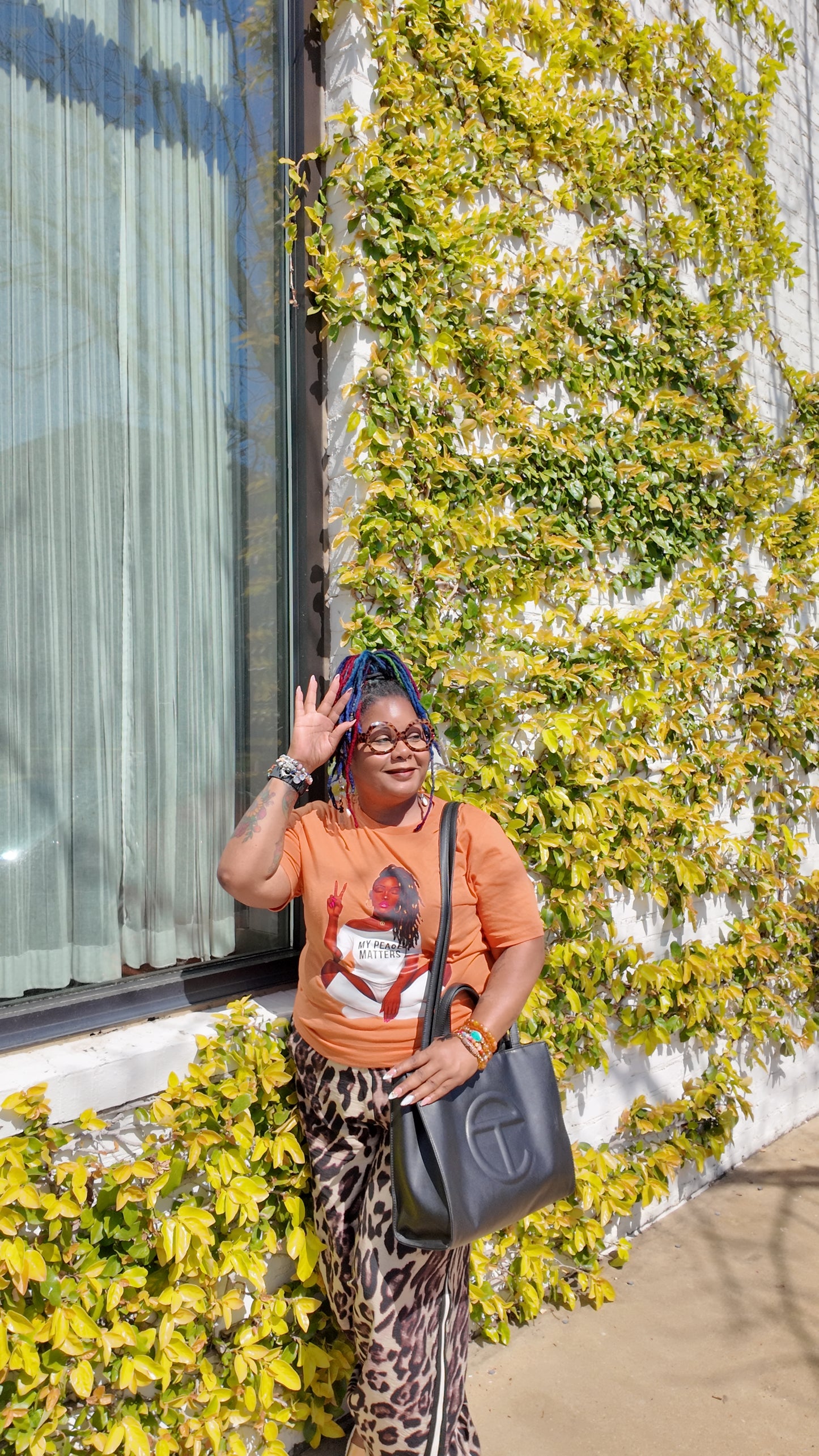 My Peace Matters Graphic Tee | Women's Mental Health T-Shirt | Black Woman Art | Plus Size S–4X