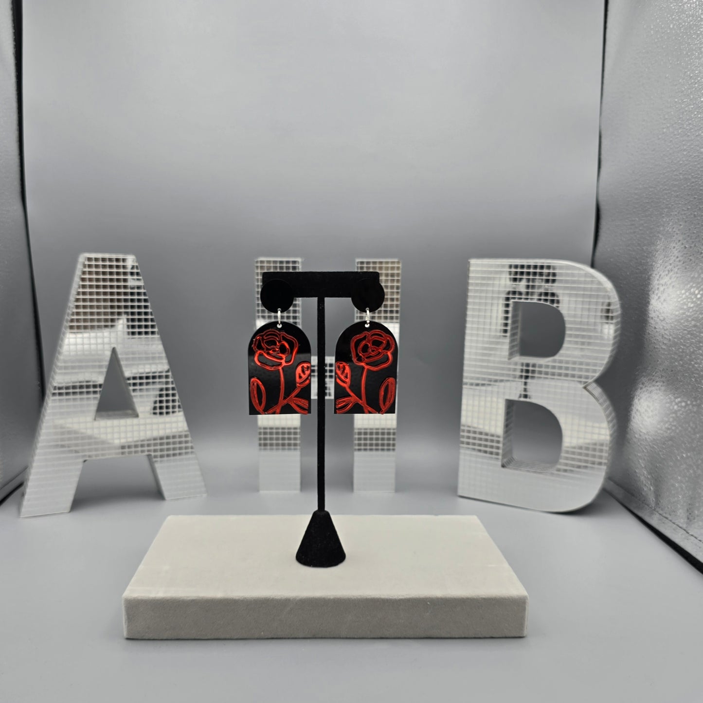 Luxe Flora β Statement Acrylic Earrings
