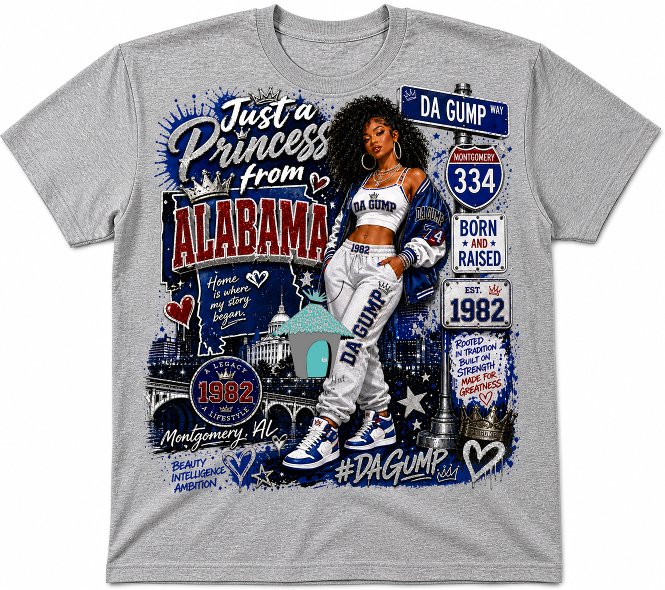 Just A Princess From Alabama Graphic Tee | Da GUMP | MONTGOMERY | 334
