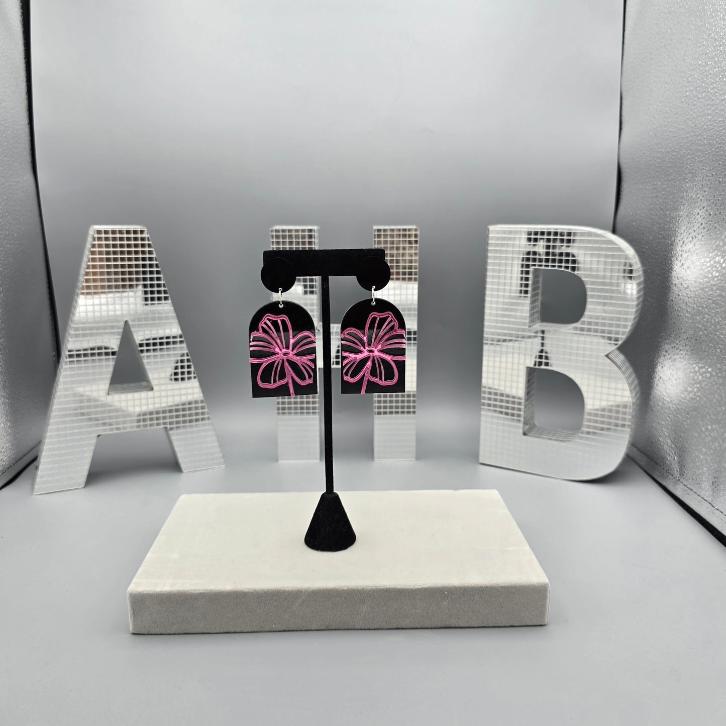 Luxe Flora β Statement Acrylic Earrings