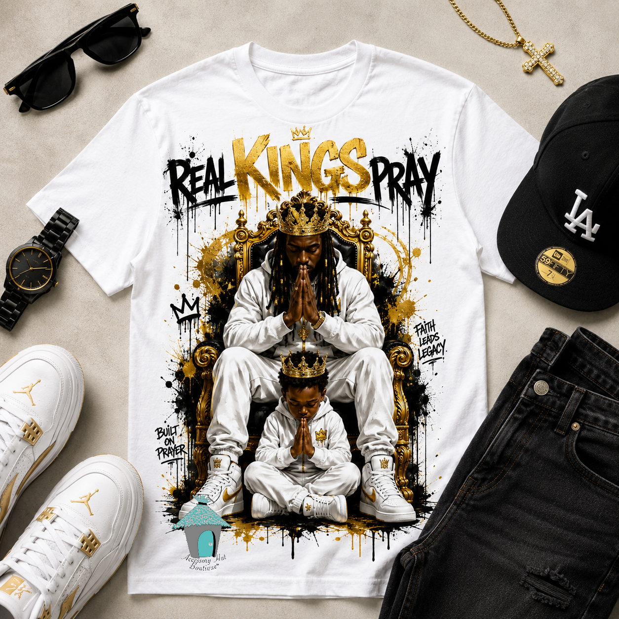 Real Kings Collection | Faith. Legacy. Prayer. | Graphic Tee