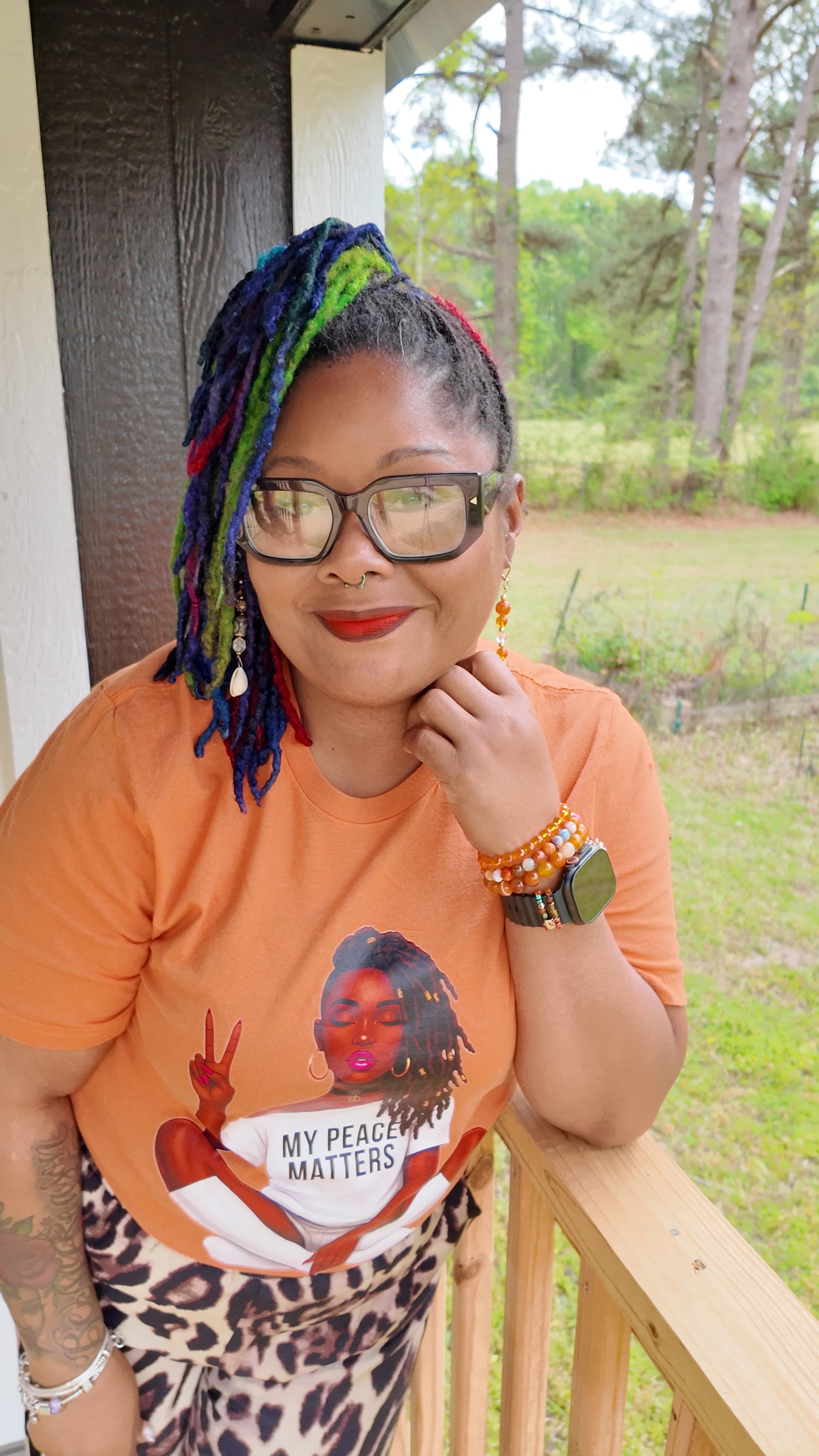 My Peace Matters Graphic Tee | Women's Mental Health T-Shirt | Black Woman Art | Plus Size S–4X