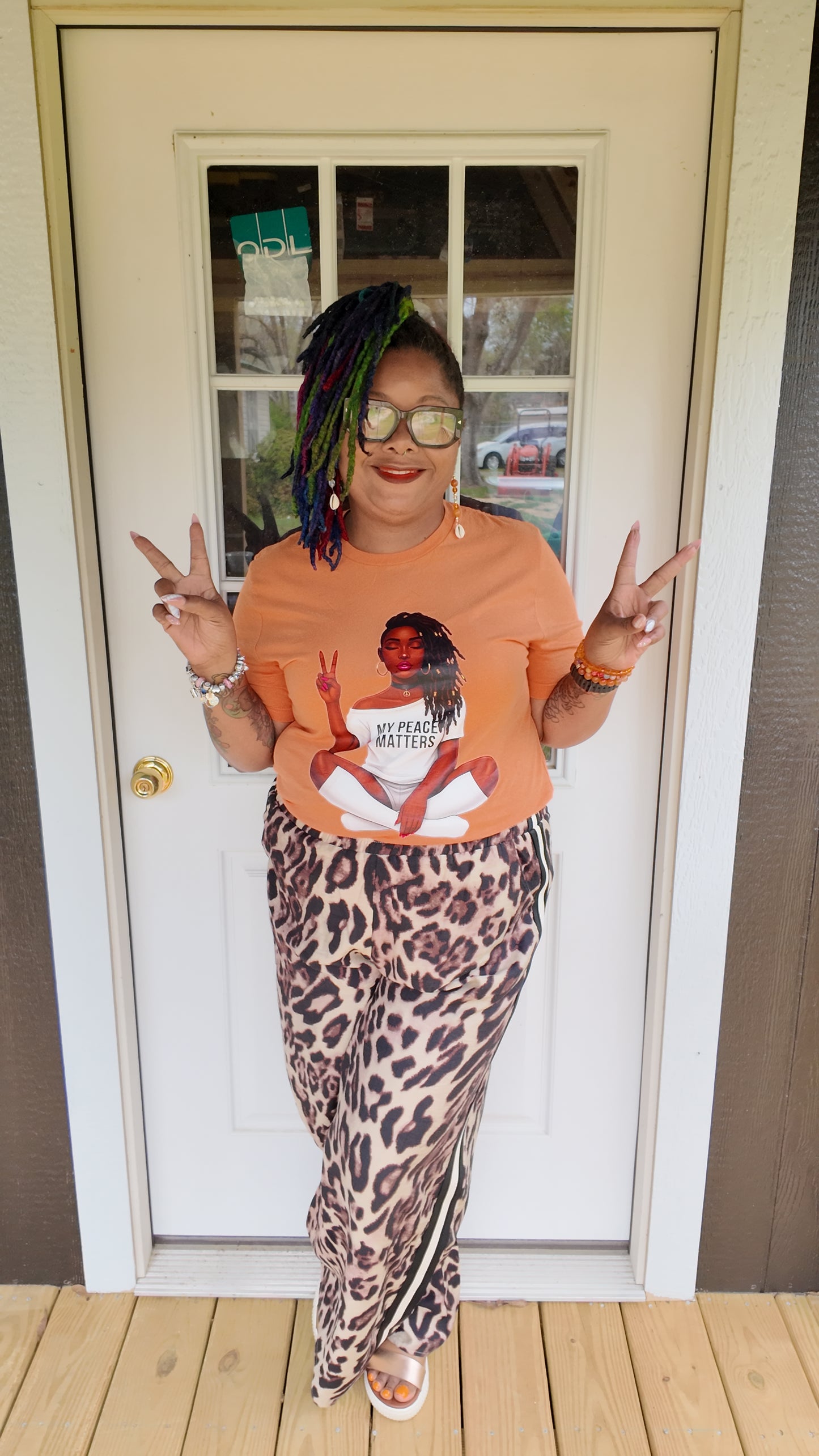 My Peace Matters Graphic Tee | Women's Mental Health T-Shirt | Black Woman Art | Plus Size S–4X