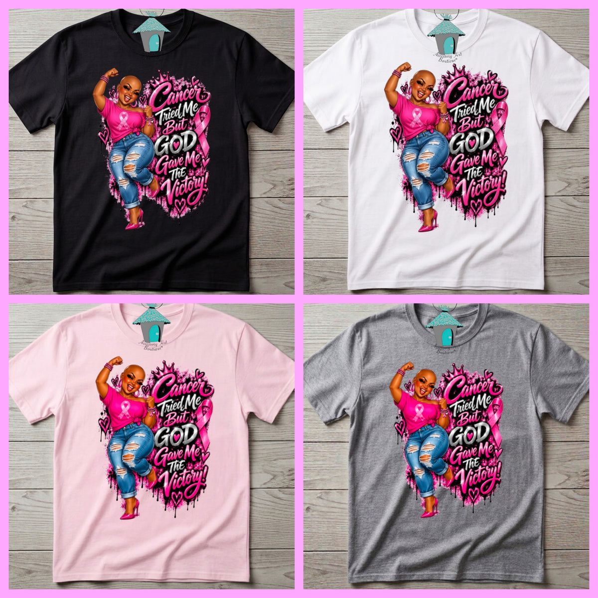 Cancer Tried Me But God Gave Me the Victory Tee | Breast Cancer Awareness Shirt